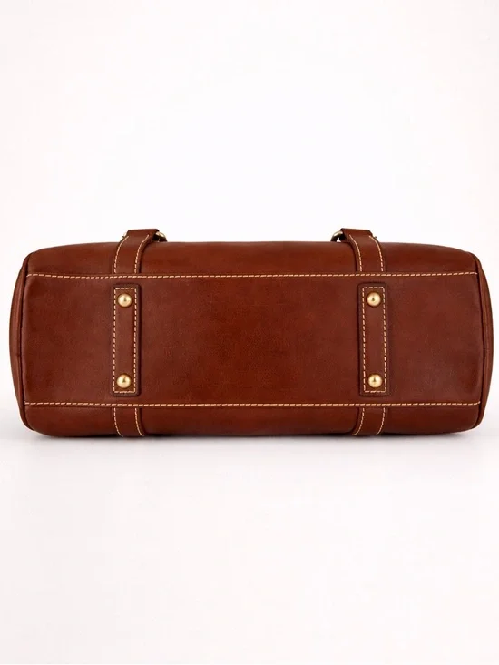 Dooney & Bourke Florentine Leather Tasseled Satchel Bag - Picture 6 of 14